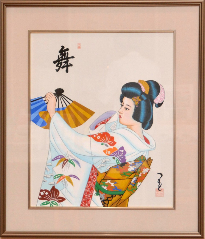 岐阜ハートセンター 便り : 津本芳久 第11回色紙画展「美人画」