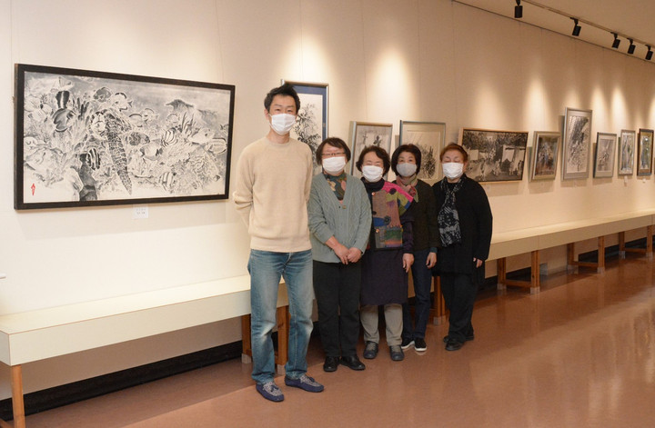 【真作】★絵画★井上けい子　水墨画　風景画　逸品★J186 真作】☆絵画☆井上けい子水墨画風景画逸品☆J186