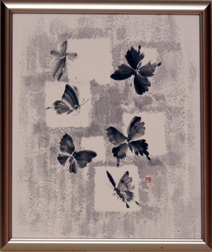 【真作】★絵画★井上けい子　水墨画　風景画　逸品★J186 真作】☆絵画☆井上けい子水墨画風景画逸品☆J186